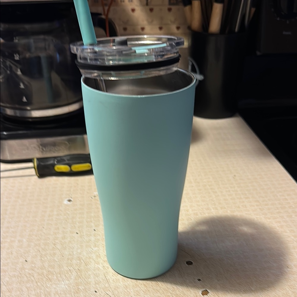 Chic Metallic Tumbler with Lid